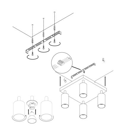 Spotlampe ANGIE 4xGU10/35W/230V hvid