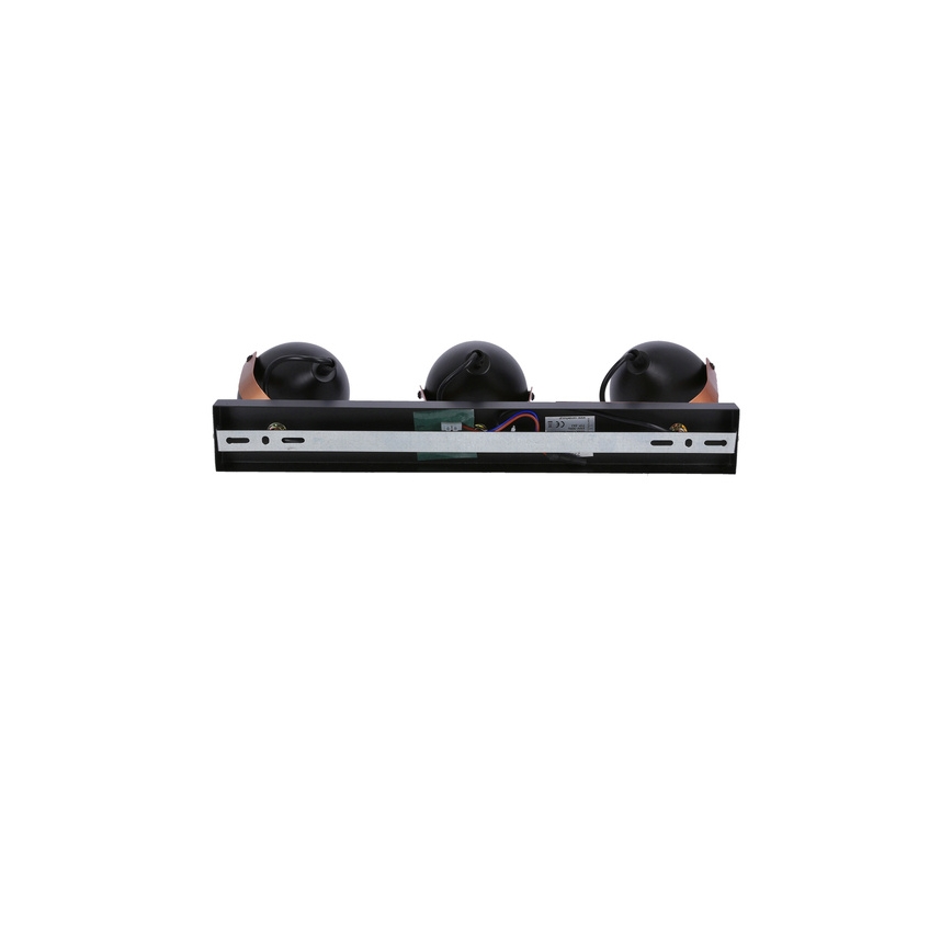 Spotlampe ANICA 3xE14/40W/230V sort/kobber