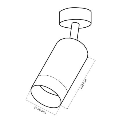 Spotlampe ARRAS 1xGU10/10W/230V sort