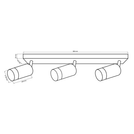 Spotlampe ARRAS 3xGU10/10W/230V hvid