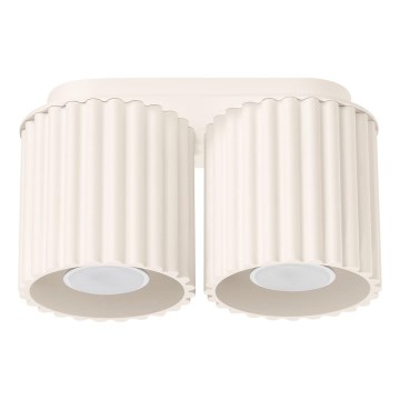 Spotlampe AURA 2xGU10/10W/230V cremefarvet