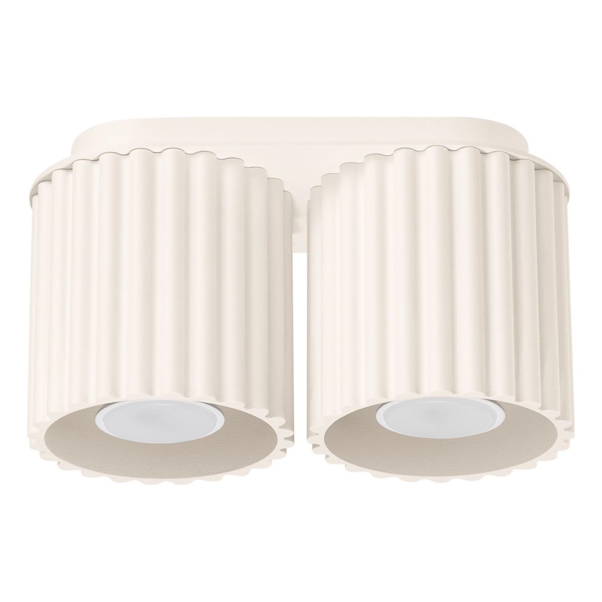 Spotlampe AURA 2xGU10/10W/230V cremefarvet