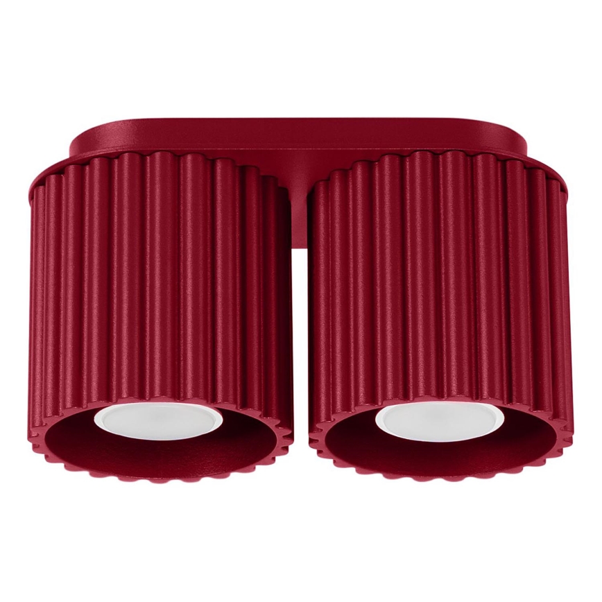 Spotlampe AURA 2xGU10/10W/230V rød
