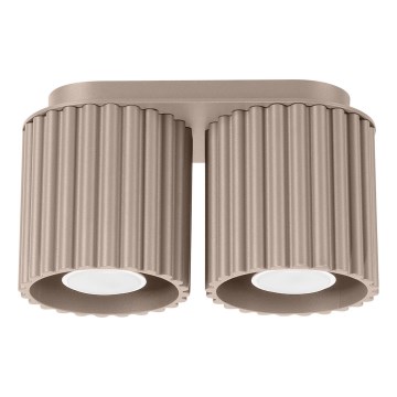 Spotlampe AURA 2xGU10/10W/230V taupe