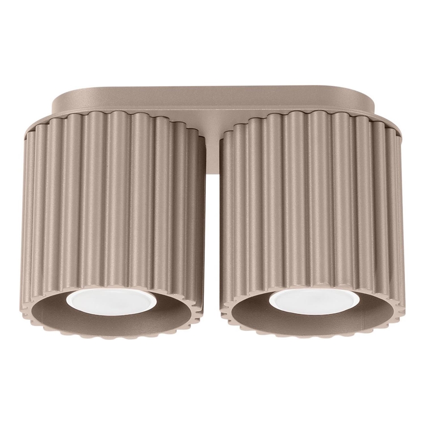 Spotlampe AURA 2xGU10/10W/230V taupe
