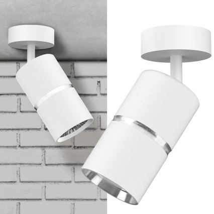 Spotlampe BAMBOO 1xGU10/10W/230V hvid