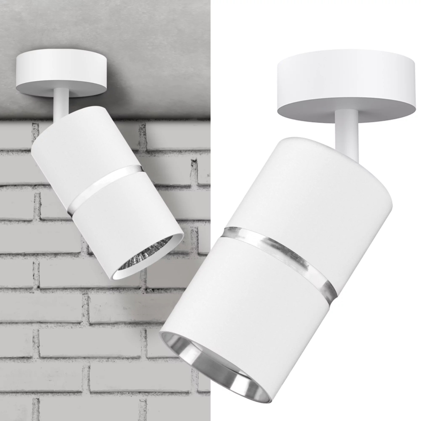Spotlampe BAMBOO 1xGU10/10W/230V hvid