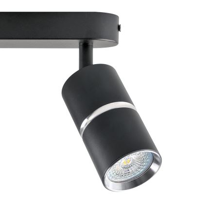 Spotlampe BAMBOO 2xGU10/10W/230V sort