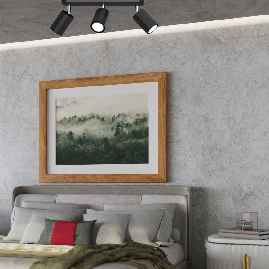 Spotlampe BELLO 3xGU10/8W/230V sort