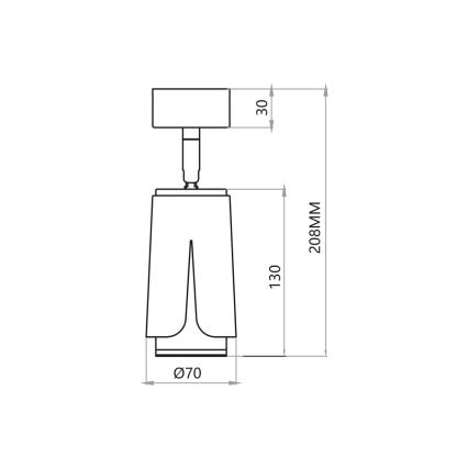 Spotlampe BLOMST 1xGU10/8W/230V hvid