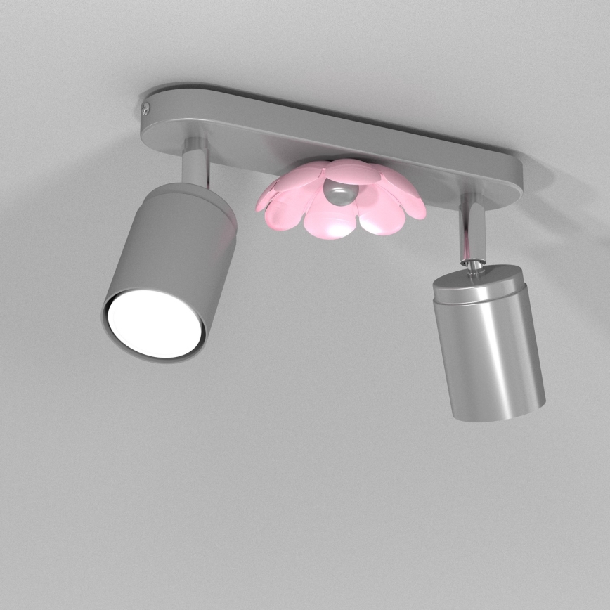 Spotlampe BLOMST 2xGU10/8W/230V mat krom