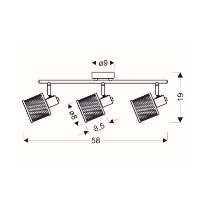 Spotlampe CANABERA 3xE14/40W/230V