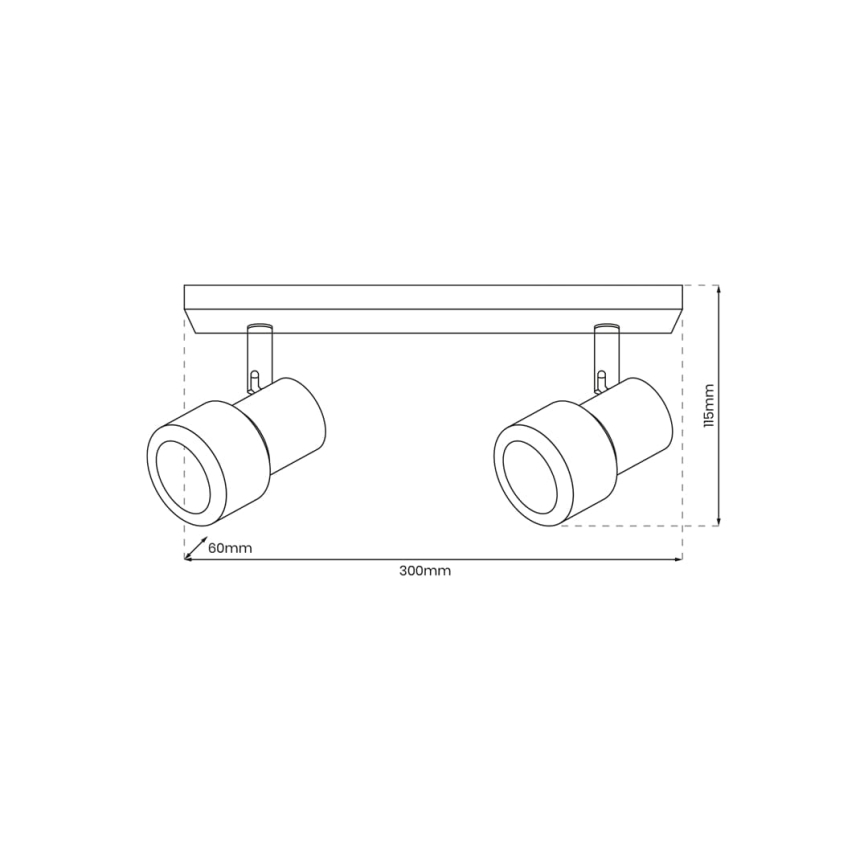 Spotlampe CINO 2xGU10/8W/230V hvid