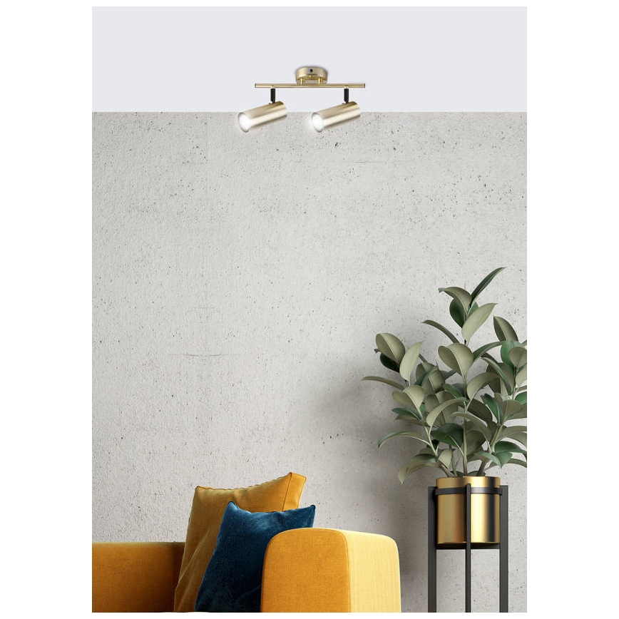 Spotlampe COLLY 2xGU10/15W/230V guldfarvet