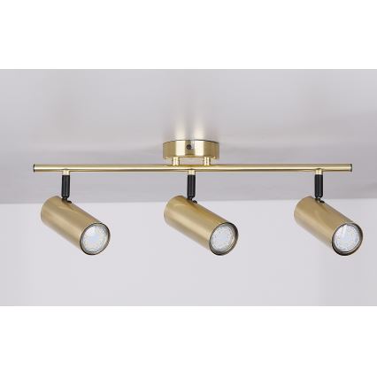 Spotlampe COLLY 3xGU10/15W/230V guldfarvet