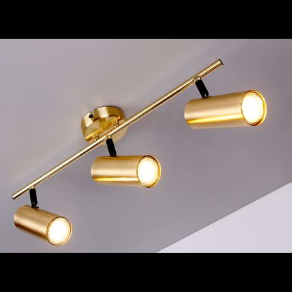 Spotlampe COLLY 3xGU10/15W/230V guldfarvet