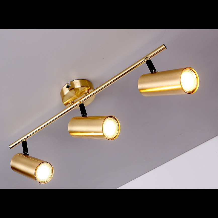 Spotlampe COLLY 3xGU10/15W/230V guldfarvet