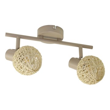 Spotlampe DEX 2xE14/10W/230V beige/creme