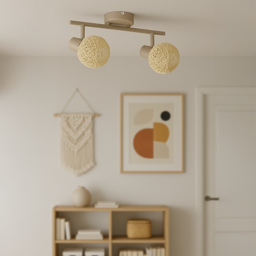 Spotlampe DEX 2xE14/10W/230V beige/creme