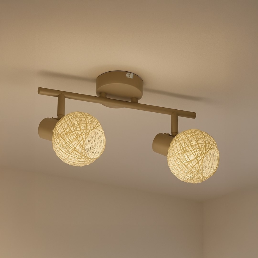 Spotlampe DEX 2xE14/10W/230V beige/creme