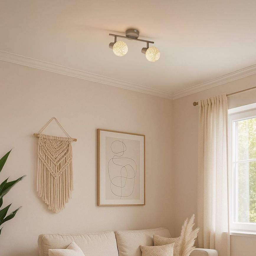 Spotlampe DEX 2xE14/10W/230V beige/creme