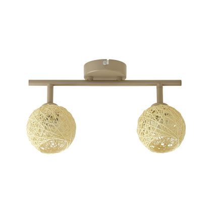 Spotlampe DEX 2xE14/10W/230V beige/creme