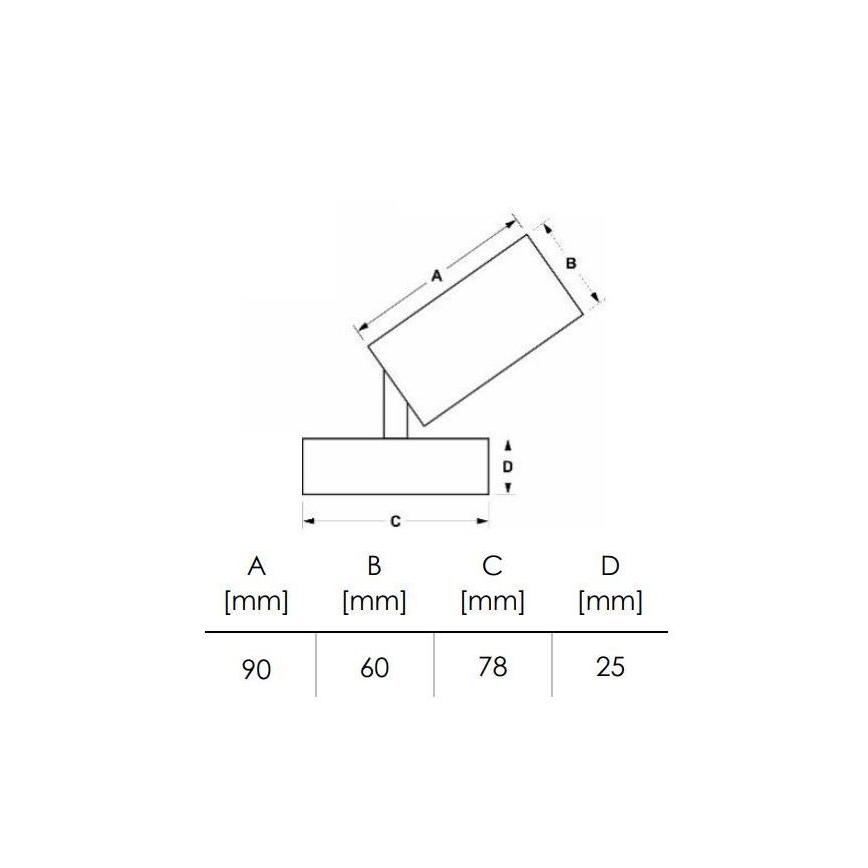 Spotlampe DEZ 1xGU10/30W/230V sort
