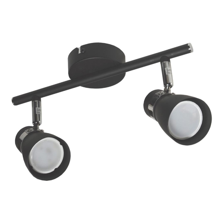 Spotlampe DEZ 2xGU10/30W/230V sort