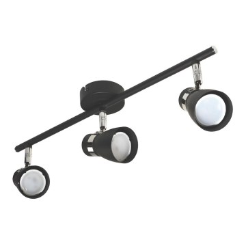 Spotlampe DEZ 3xGU10/30W/230V sort