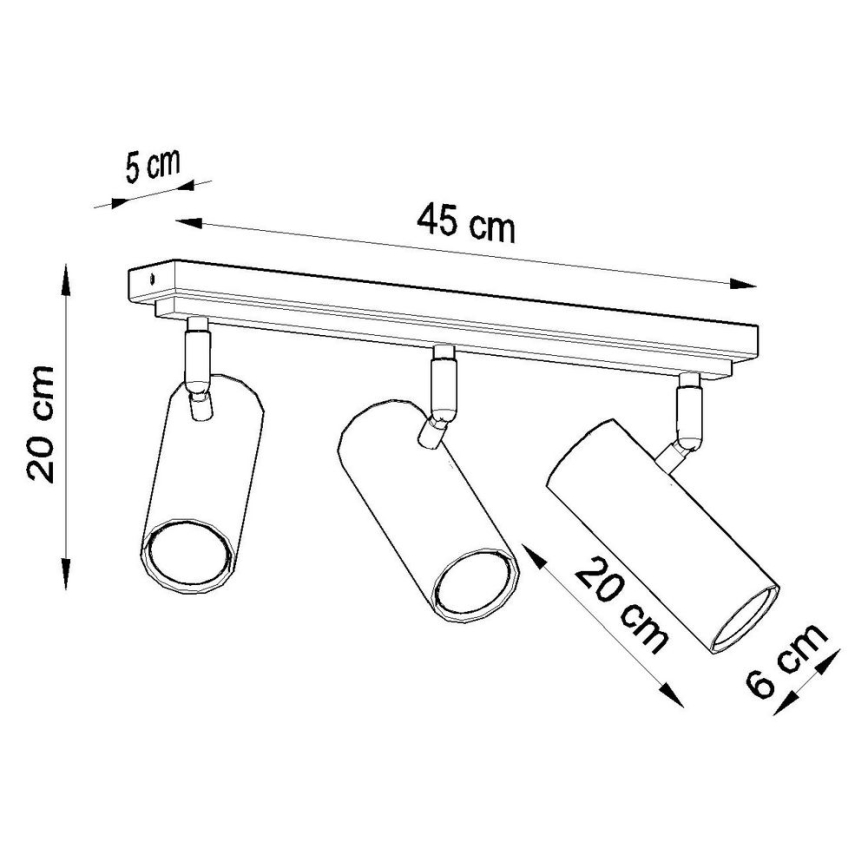 Spotlampe DIREZIONE 3xGU10/40W/230V hvid