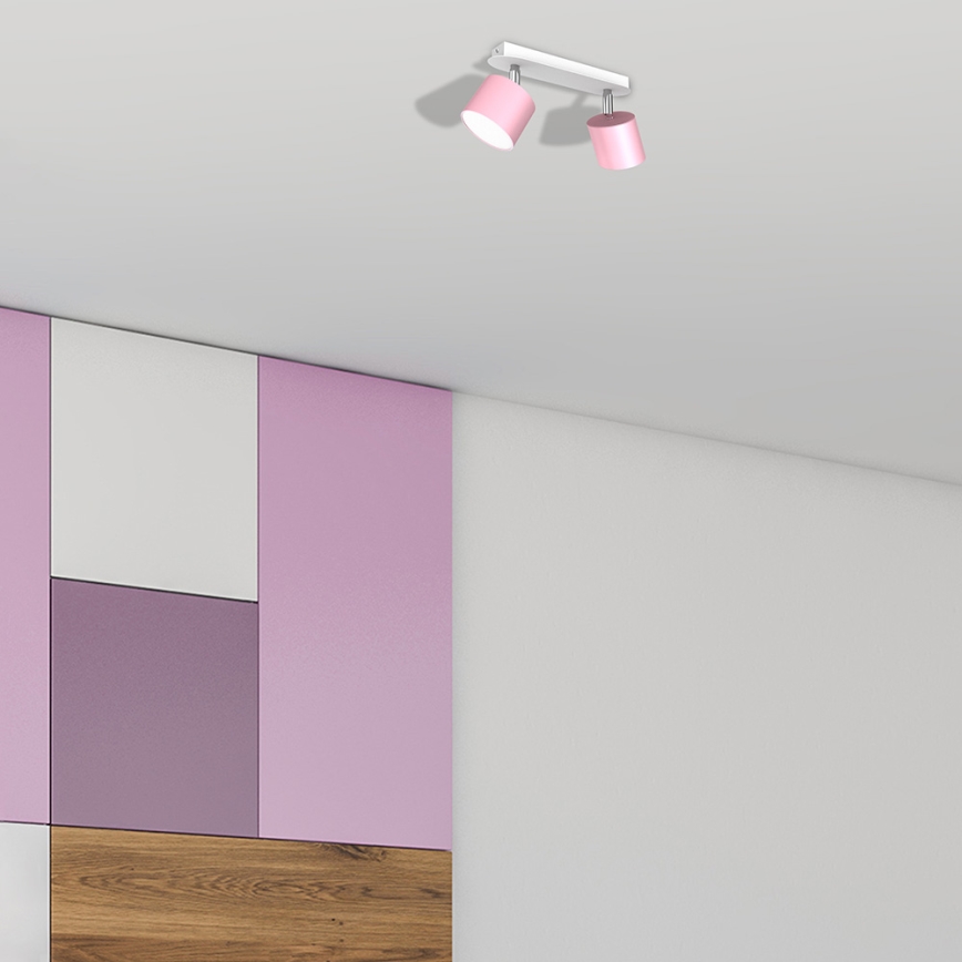 Spotlampe DIXIE 2xGX53/11W/230V pink