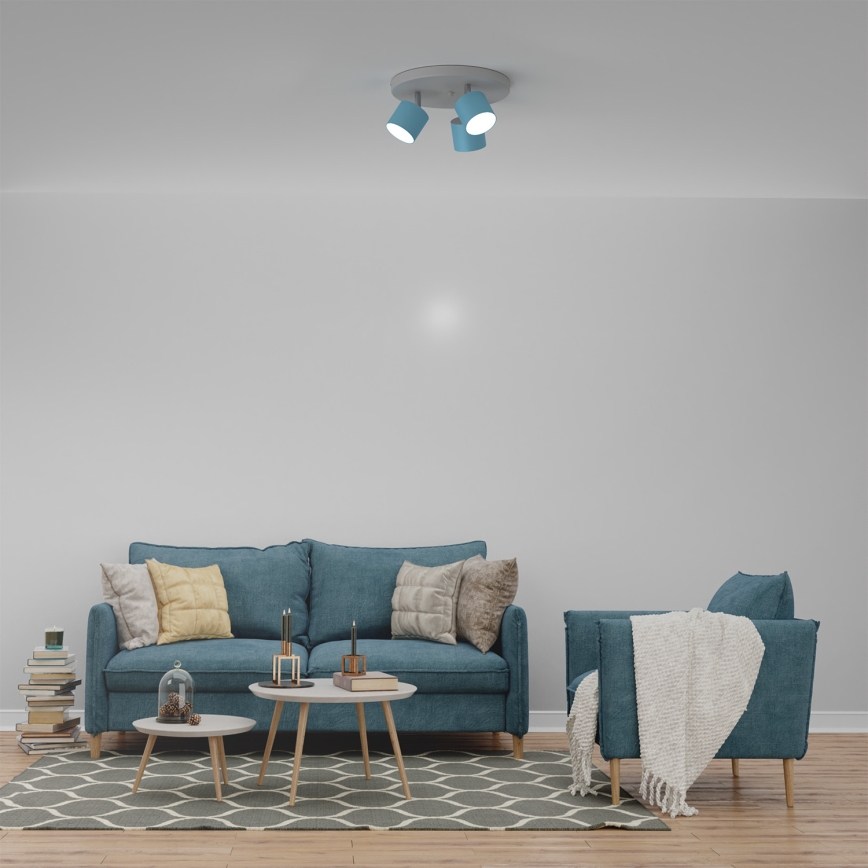 Spotlampe DIXIE 3xGX53/11W/230V blå