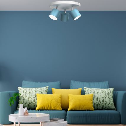 Spotlampe DIXIE 3xGX53/11W/230V blå