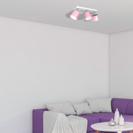 Spotlampe DIXIE 3xGX53/11W/230V pink
