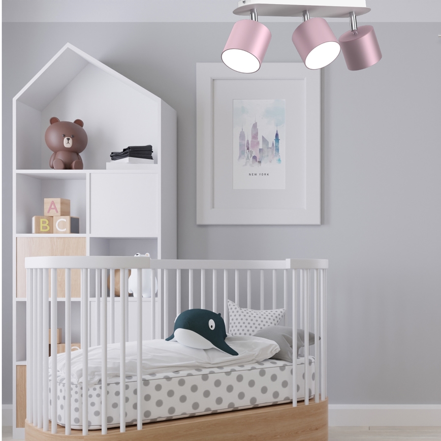 Spotlampe DIXIE 3xGX53/11W/230V pink