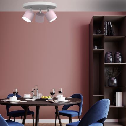Spotlampe DIXIE 3xGX53/11W/230V pink