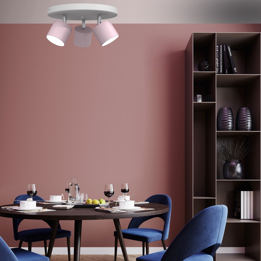 Spotlampe DIXIE 3xGX53/11W/230V pink