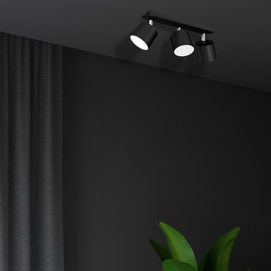 Spotlampe DIXIE 3xGX53/11W/230V sort