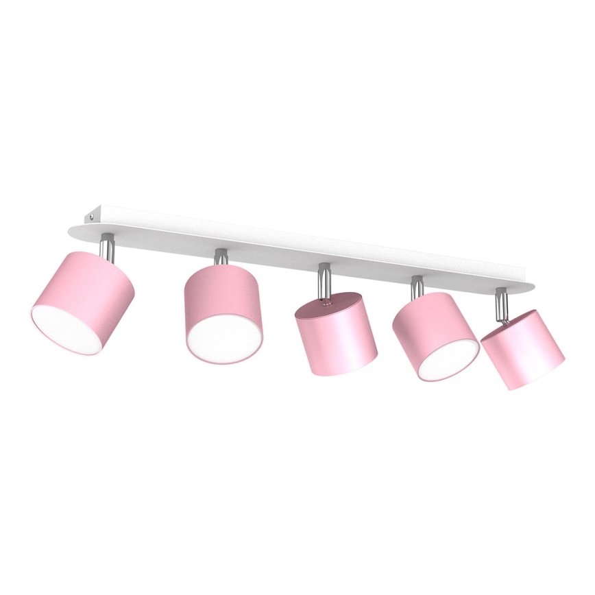 Spotlampe DIXIE 5xGX53/11W/230V pink