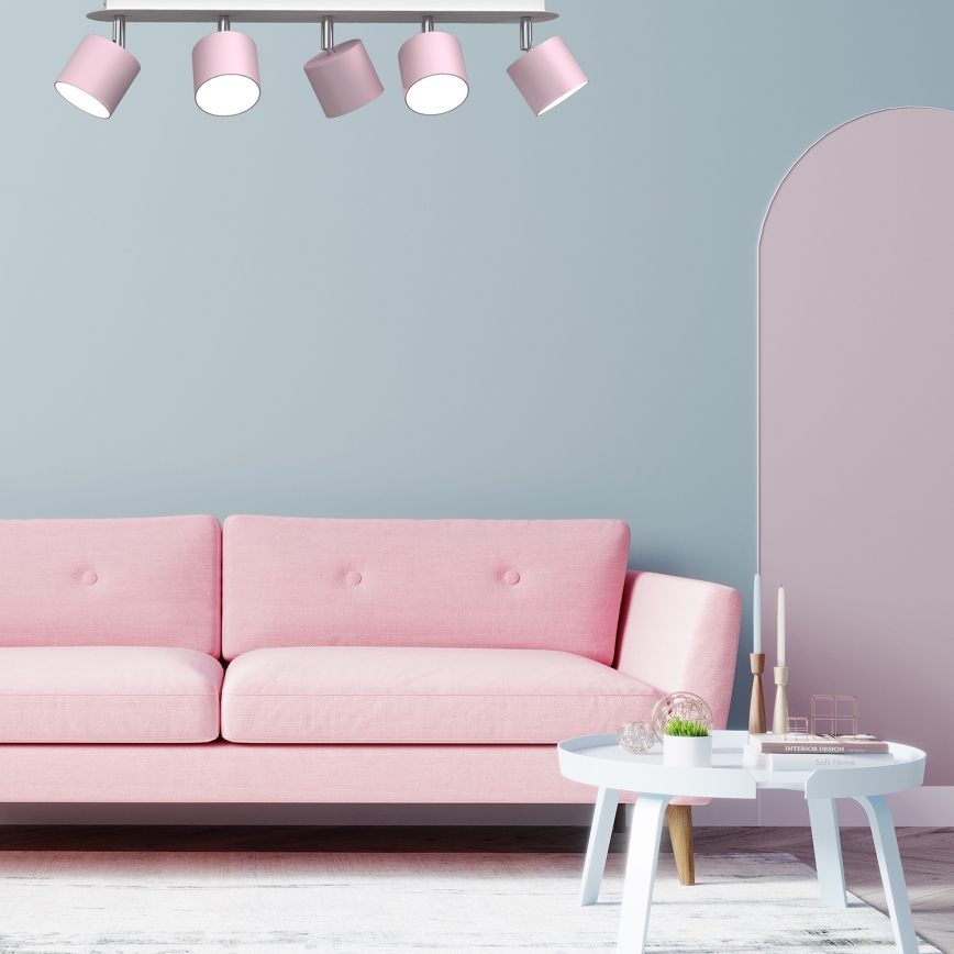 Spotlampe DIXIE 5xGX53/11W/230V pink