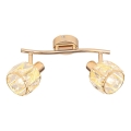 Spotlampe DUBAI 2xE14/40W/230V Rosenguld