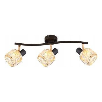 Spotlampe DUBAI 3xE14/40W/230V sort/guldfarvet