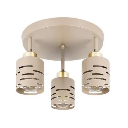 Spotlampe ELEN 3xE27/35W/230V beige/guld