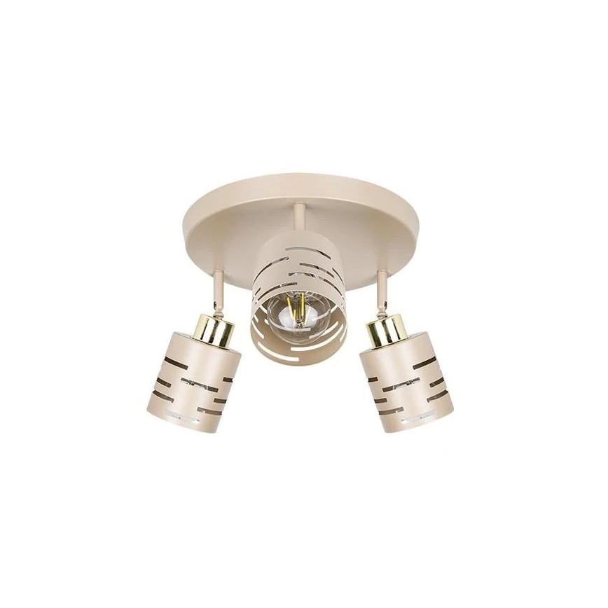 Spotlampe ELEN 3xE27/35W/230V beige/guld