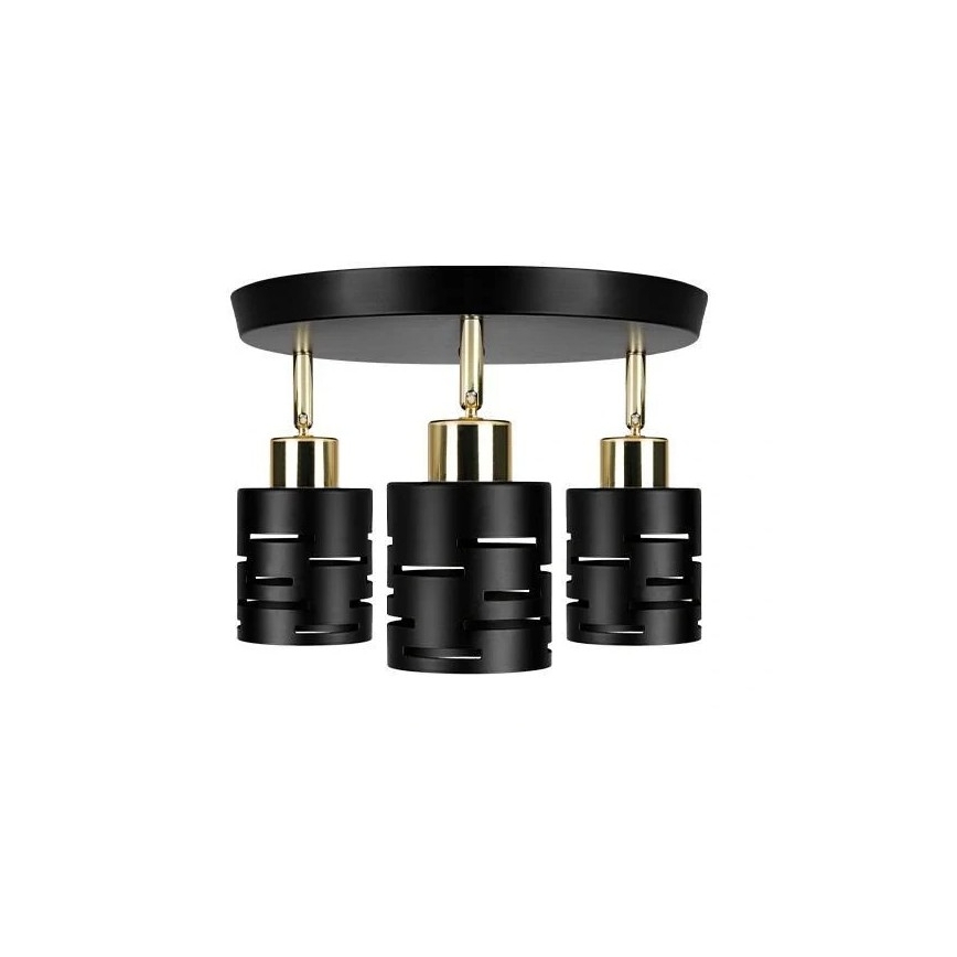 Spotlampe ELEN 3xE27/35W/230V sort/guld