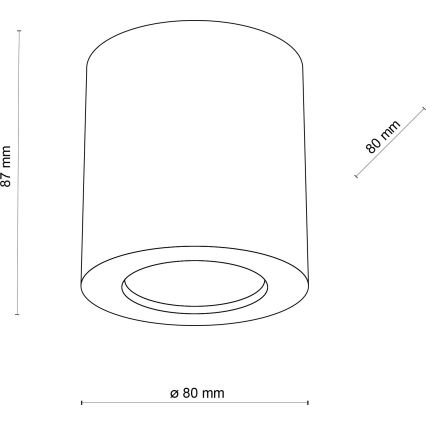 Spotlampe EVE 1xGU10/10W/230V bøg