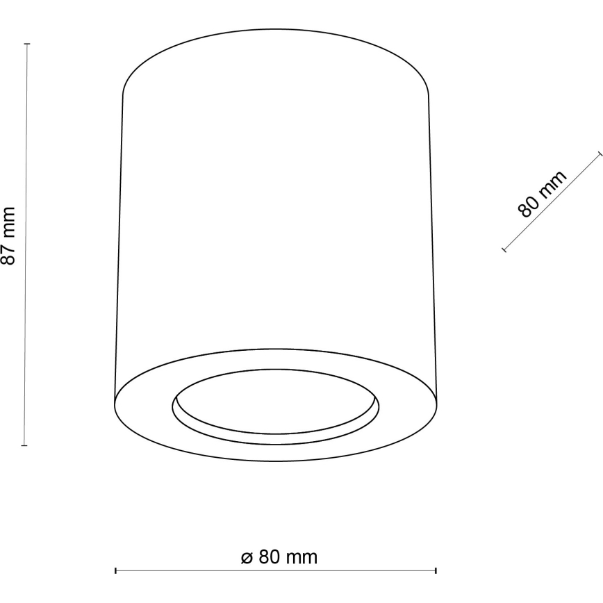 Spotlampe EVE 1xGU10/10W/230V bøg