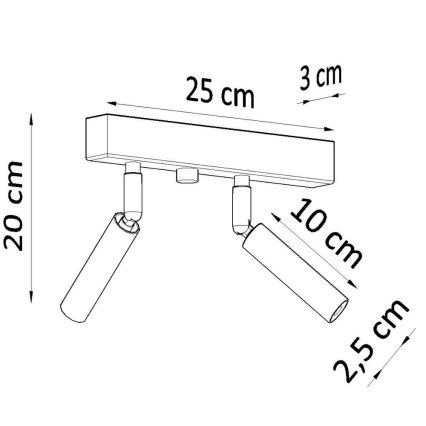 Spotlampe EYETECH 2xG9/12W/230V sort