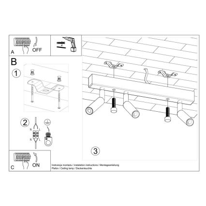 Spotlampe EYETECH 3xG9/12W/230V hvid