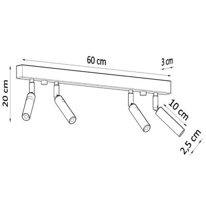 Spotlampe EYETECH 4xG9/12W/230V hvid